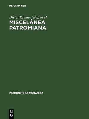 cover image of Miscelânea Patromiana